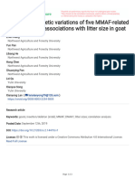 Detection of Genetic Variations of Ve MMAF-related Genes and Their Associations With Litter Size in Goat