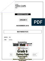 Maths QP Gr9 Nov2019 - Engd