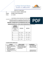 INFORME de coordinaciónTECNICO PEDAG 2018