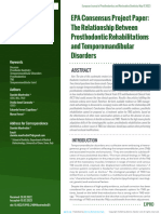 Manfredini Et Al 2023 EPA Consensus Project Paper The Relationship Between Prosthodontic Rehabilitations and Temporomandibular Disorders