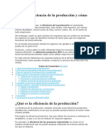 Qué Es La Eficiencia de La Producción y Cómo Se Alcanza