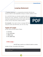 Looping Statement in Java