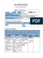 Sesion de Aprendizaje Personal Social 15 Lunes