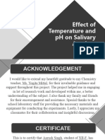 Effect of Temperature and PH On Salivary Amylase