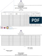 Brigada Eskwela Form 4 Daily Attendance of Volunteer