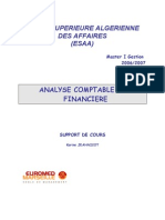 Analyse Comptable Et Financière ESAA