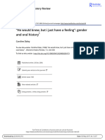 Gender and Memory, Oral History