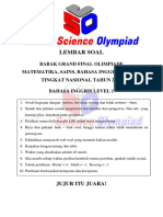 Soal Grand Final Bahasa Inggris 2024