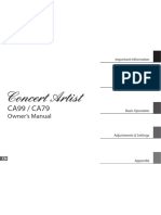 Kawai CA79 CA99 Owners Manual