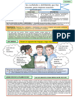 Identificamos Las Cualidades y Debilidades Que Hay en Las Personas, para Mejorar Nuestros Aprendizajes.