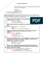 Subject Verb Agreement