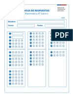 Hoja de Respuestas Matematica Monitoreo 2024 8 Basico