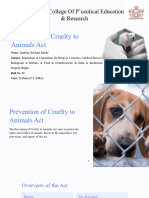 Prevention of Cruelty To Animals Act