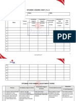 SPEAKING GRADING SHEET - Pre-S