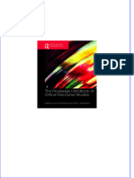 Full Download Routledge Handbook of Critical Discourse Studies The PDF