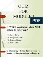 Quiz For Module 1