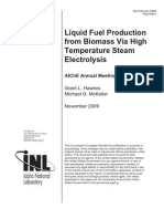 Liquid Fuel Production From Biomass Via High Temperature Steam Electrolysis