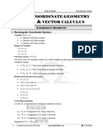 Coordinate Geometry and Vector Calculus