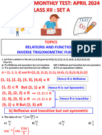 Answes To Monthly Test Set A April 2024