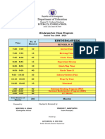 Kindergarten Class Program 2024 2025