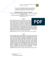 Effectiveness of The Problem-Based Learning Model Using LKPD in Mathematical Problem Solving