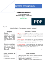 CH 1 Introduction To Concrete - Its Materials