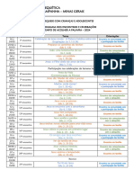 Cronograma Tempo de Acolher A Palavra 2024