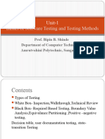 Unit 1 Part 3 Testing Methods