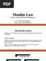 Muslim Law Lecture 1 Sources