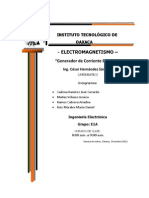 Reporte Del Generador Electrico