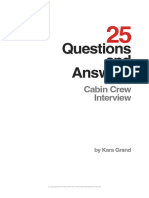 25 Questions and Answers Cabin Crew Interview 2024 Revision