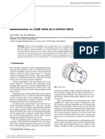 Measurement: of A Ball Valve As A Control Valve