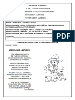 Atividades 3º Ano A - Período de Realização 02-08-2021 A 13-08-2021 (Devolver Dia 16-08-2021) Escola Tancredo Neves