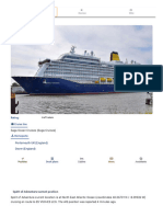 Spirit of Adventure Itinerary, Current Position, Ship Review - C Esp