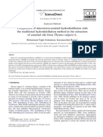 Comparison of Microwave-Assisted Hydro Distillation Withthe Traditional Hydro Distillation Method in The Extraction of Essential Oils From Thymus Vulgaris L.