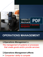 Operations Management Introduction