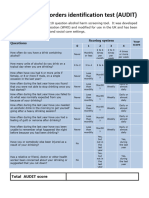 Alcohol Use Disorders Identification Test AUDIT For Print