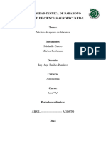 Informe Practicas de Aperos de Labranza Michelle Calero, Marlon Solórzano.