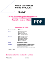 1.3. Los Elementos Socio-Culturales Como Recursos Turístico-Recreativos. Requisitos para Su Utilización