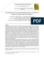 Investigation of Automated Vehicle Effects On Driver 2016 Transportation Res