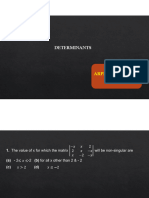 Determinants DPP Solutions - 19979701