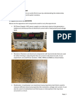 Electrical Circuits Ohm's Law Experiment