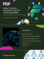 Power Platform Dynamics 365 CE Syllabus