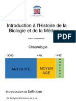 Introduction À L'histoire de La Biologie