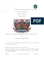 Introduction To Computer Programming Using Python Comp 111