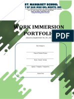 Portfolio Work Immersion: Based On Deped Order No. 30 S. 2017) (