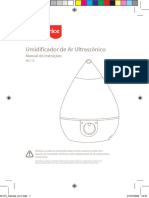 Umidificador de Ar Ultrassônico: Manual de Instruções