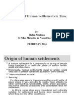 LESSON 2 Origin of Human Settlements