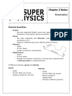 C2 Kinematics Notes