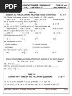 First P U Term Test Model Paper 2